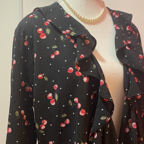 Miss Selfridge 🍒 Cherry Print Blazer Jacket - Picture 2 of 5